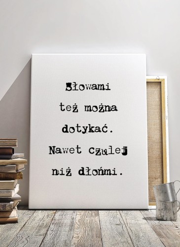 Płótno z cytatem SŁOWA